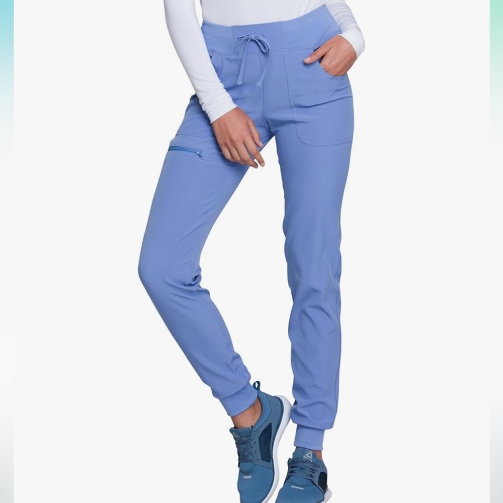 Ceil Blue Heartsoul Medical Scrub Jogger Pants With 5 Pockets